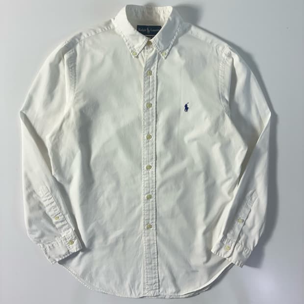 Polo  폴로 랄프로렌 자수 코튼 화이트 셔츠  