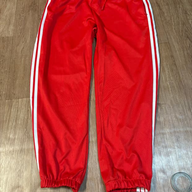 아디다스 3S 팬츠 - 레드 XL