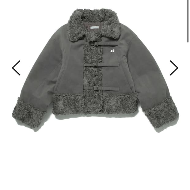 허그유어스킨 무스탕 차콜 