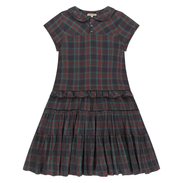 [2] 코이세이오 26ss 체크 원피스 퍼플 드레스