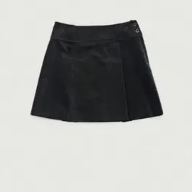 더바넷 블랙 색상의 벨벳 스커트 S