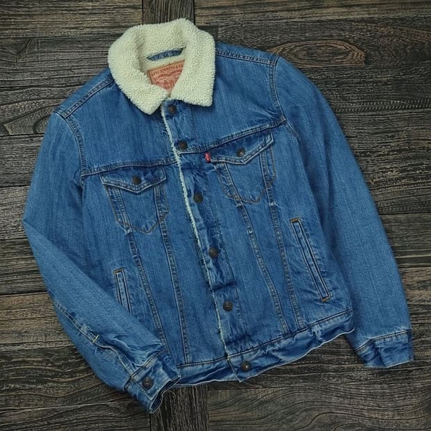 리바이스 안감 뽀글이 쉐르파 데님 자켓 청자켓 M16610