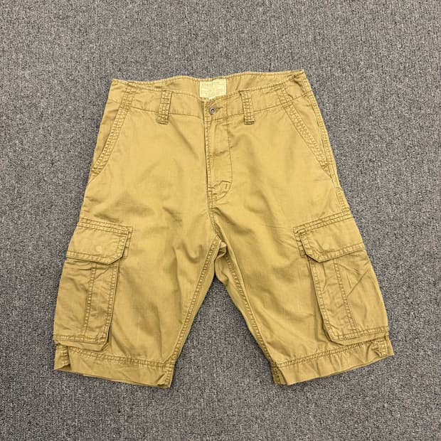 L) Purple and Yellow 빈티지 카고 쇼츠