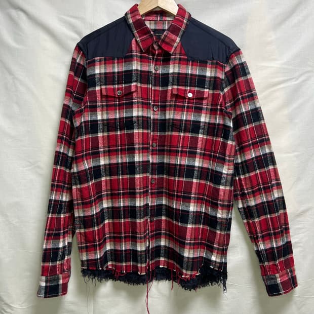 언더커버 15FW 플란넬 체크 셔츠자켓