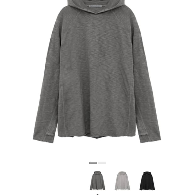 (3) 폴리테루 휴먼인덱스 휴먼 슬럽 후디 차콜