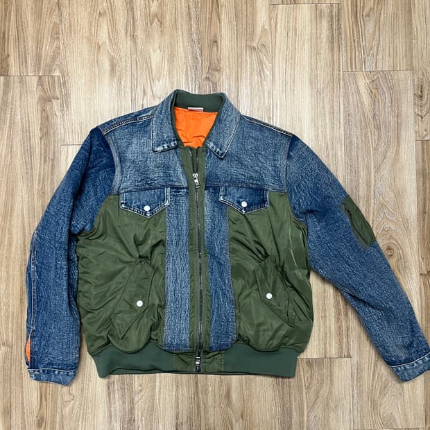 Veil 하이브리드 데님 항공 점퍼