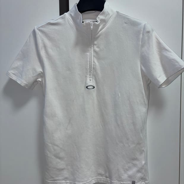 오클리 반집업 반팔티셔츠 화이트