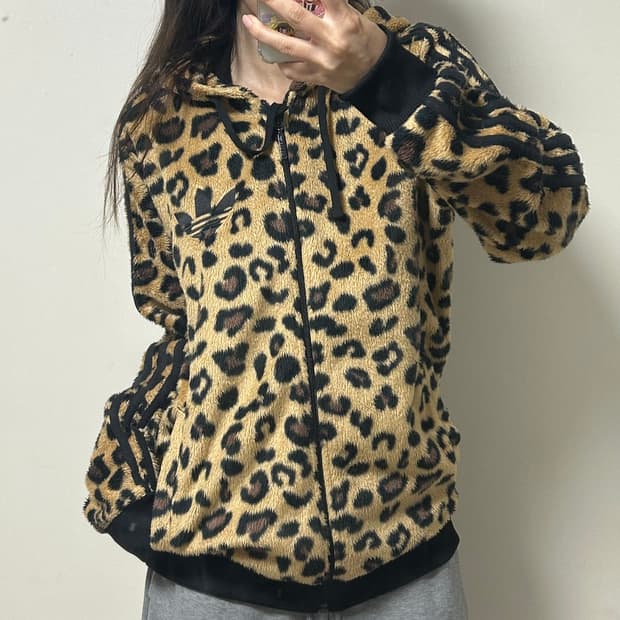 아디다스 호피 후리스 플리스 후드 집업