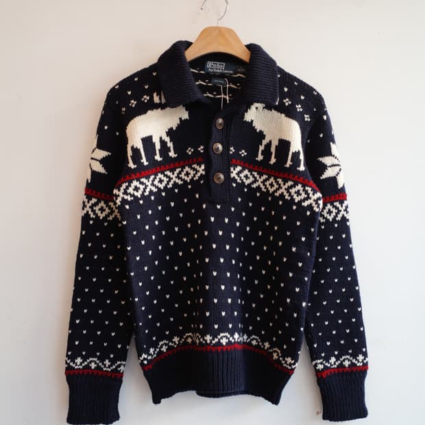 PoloRalphLauren 폴로 랄프로렌 눈꽃패턴 울 니트