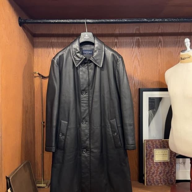 카날리 레더 코트