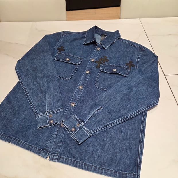 25FW 크롬하츠 1of 1 레더패치 워크독 데님 자켓 L (인보이스O)