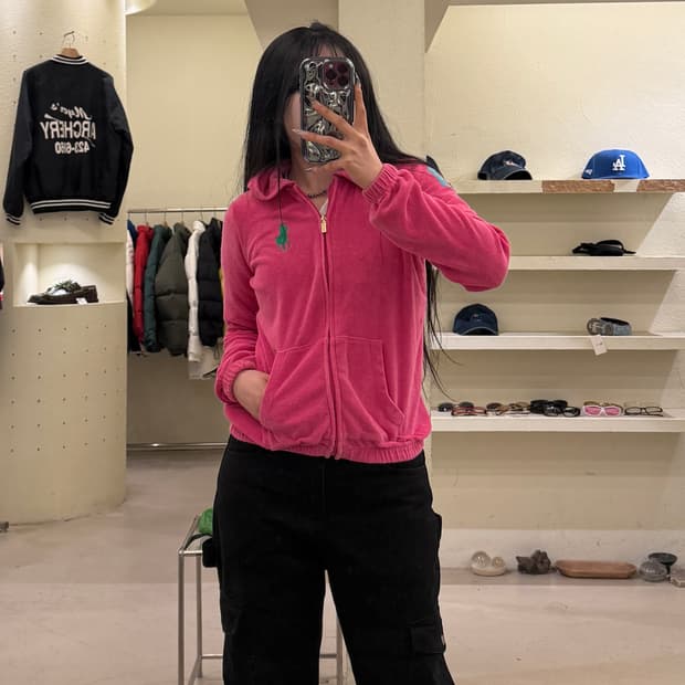 랄프로렌 핑크 빅포니 후드집업 U1032