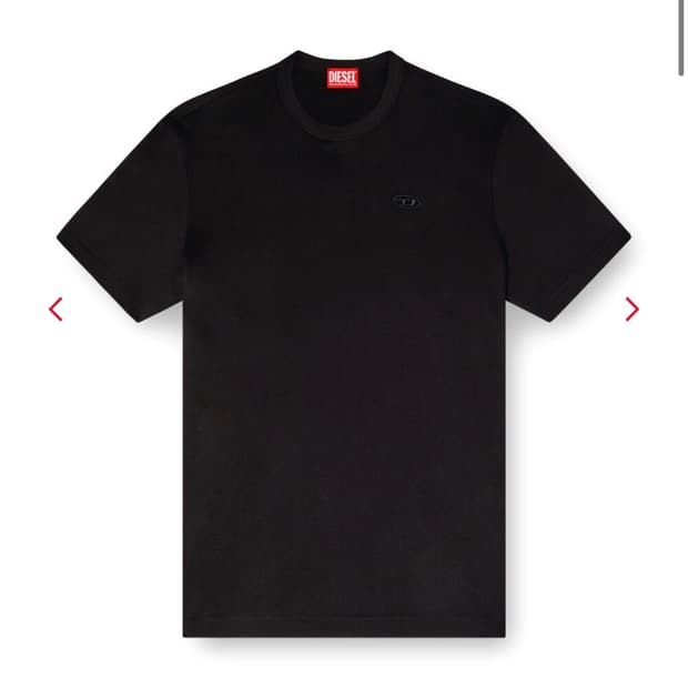 디젤 T-Shirt With Tonal Logo Embroidery 3x