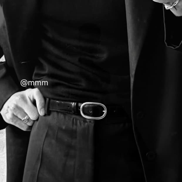 [Unisex] 미니멀 링 버클 가죽벨트