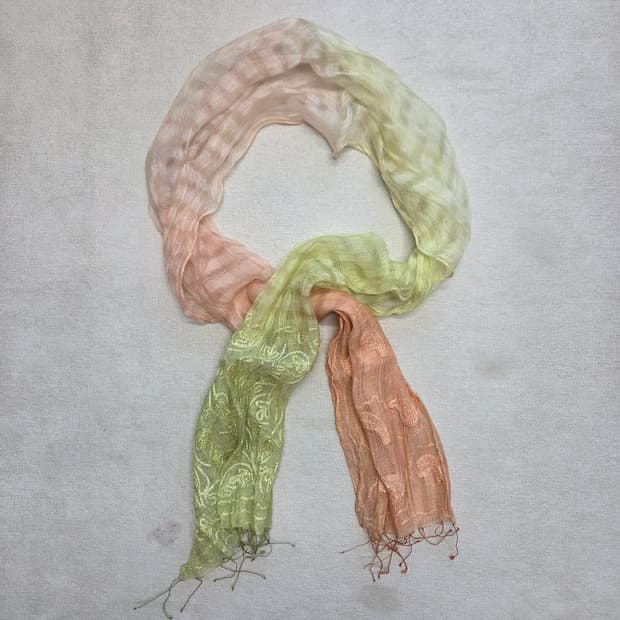 일본 빈티지 하구미 모리걸 파스텔 그라데이션 스카프