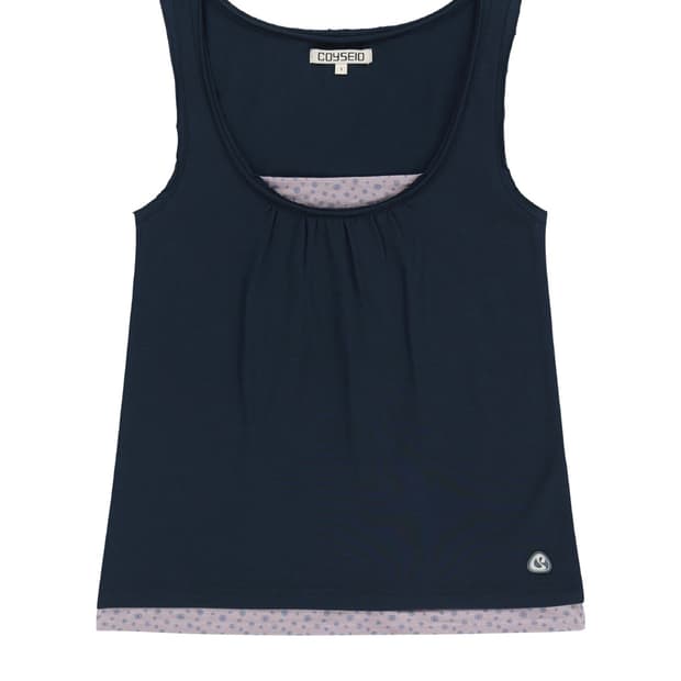 DUDU LAYERED SLEEVELESS NAVY