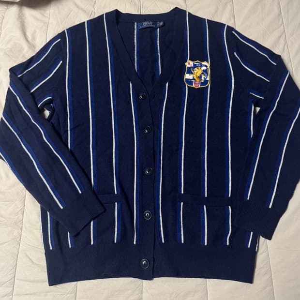폴로 랄프로렌 스트라이프 와펜 가디건