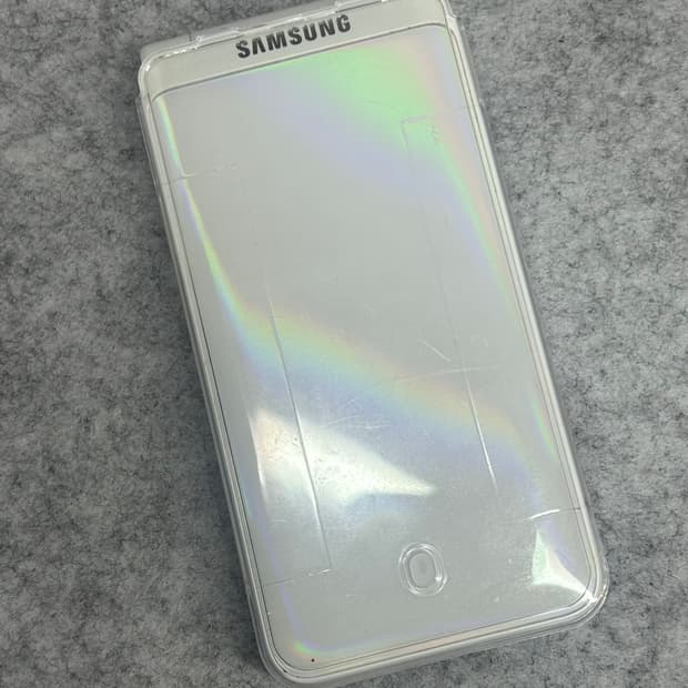 삼성 갤럭시 폴더2 화이트 + 투명 케이스 