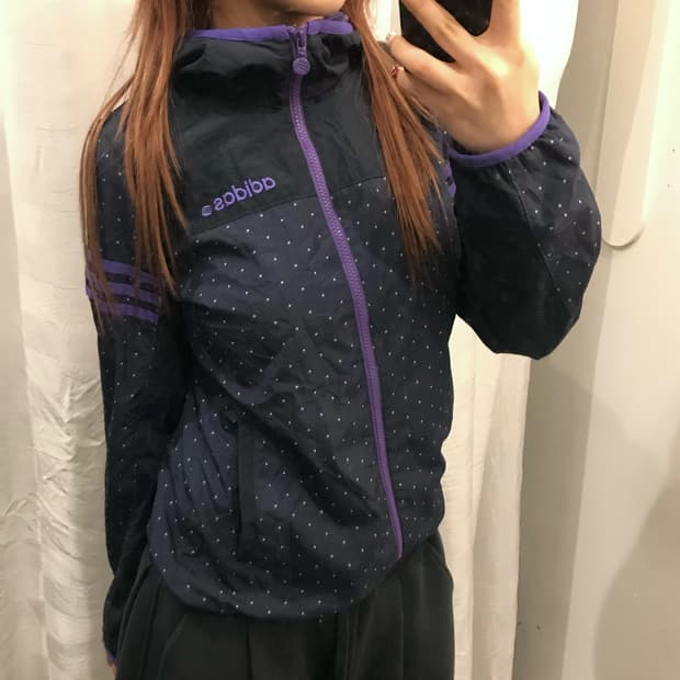 Adidas 아디다스 스포티 키치 도트 바람막이