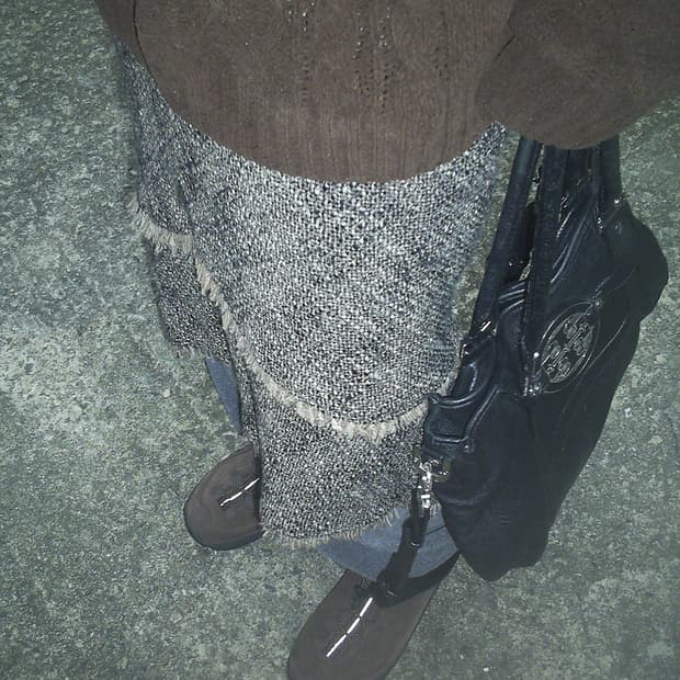 vintage fringe wool skirt