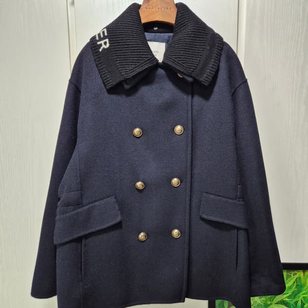 스튜디오럭스. 다크네이비 핸드메이드 코트