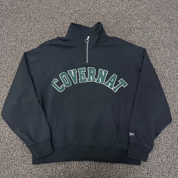 커버낫 반집업 맨투맨 블랙 95(M)