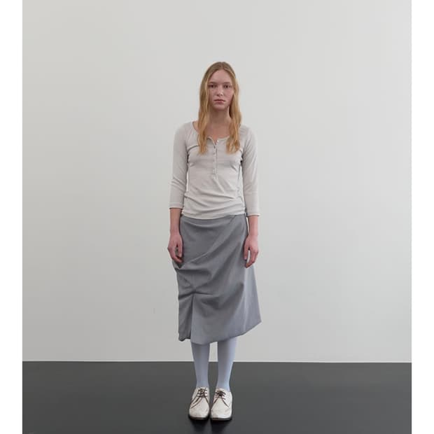Repos midi drape skirt