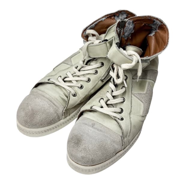 글램 벨크로 지퍼 스웨이드 슈즈