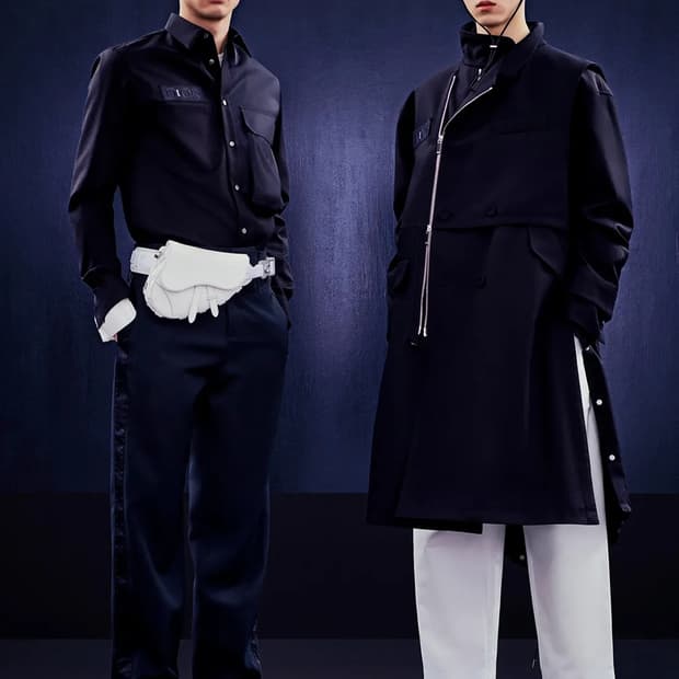 디올 X 사카이 패널도킹 레이어드 한정 코트