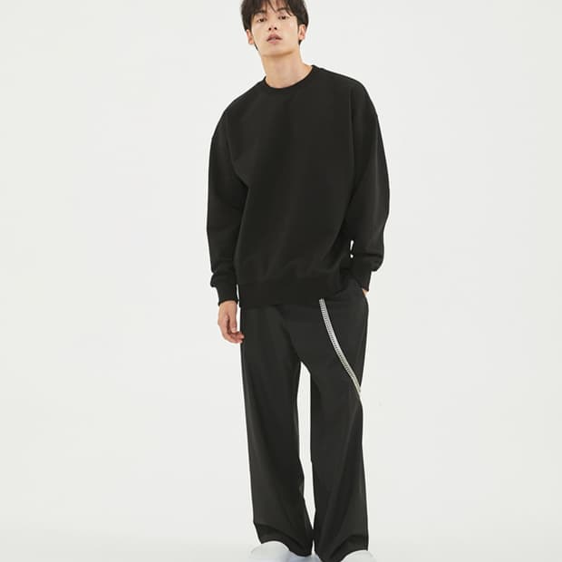 로맨틱파이어리츠 오버핏 맨투맨 블랙 L