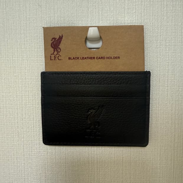 리버풀 블랙 가죽 카드지갑