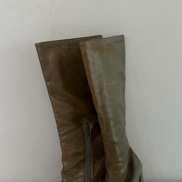 camper 38 캠퍼 카키 롱부츠