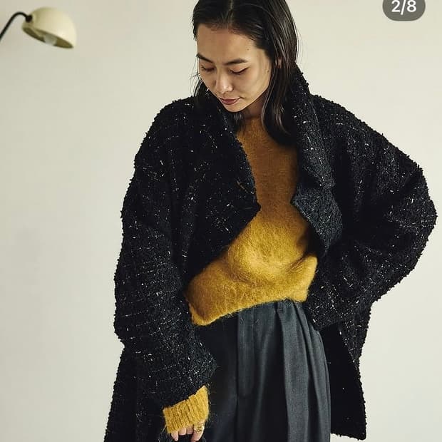 저널스탠다드 트위드 코트 (italy 원단/made in japan)