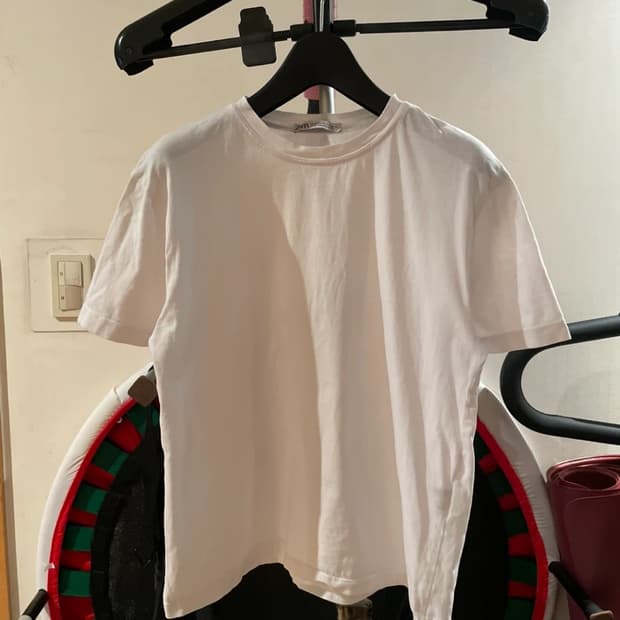 Zara 자라 무지 반팔 티셔츠 무지티 화이트