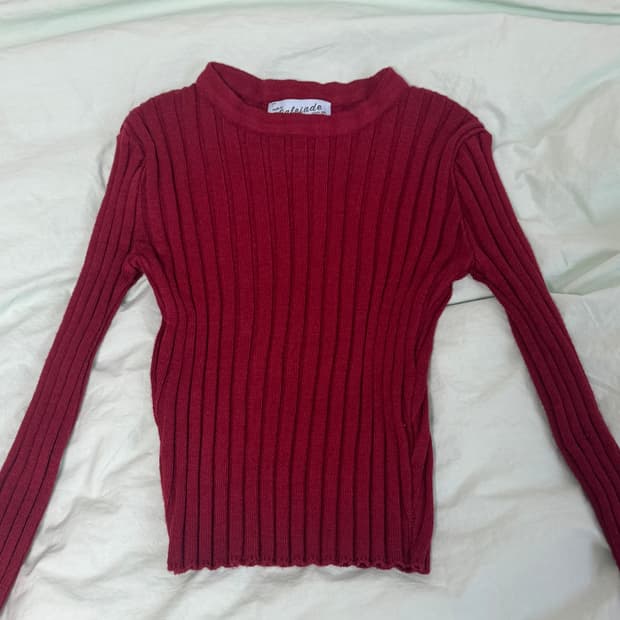 페일제이드 버건디 니트