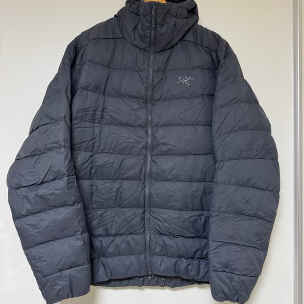 XL 아크테릭스 토륨 AR 후디 다운 자켓 파일럿/그레이