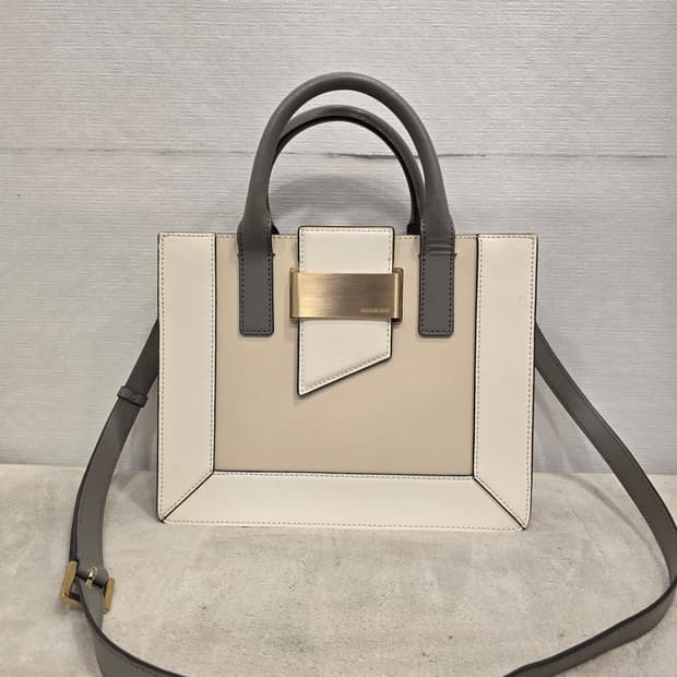 더블엠 토트백 숄더백 크로스백 베이지/화이트/그레이