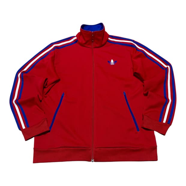 아디다스 오리지널 파이어버드 레드/블루 트랙탑 져지