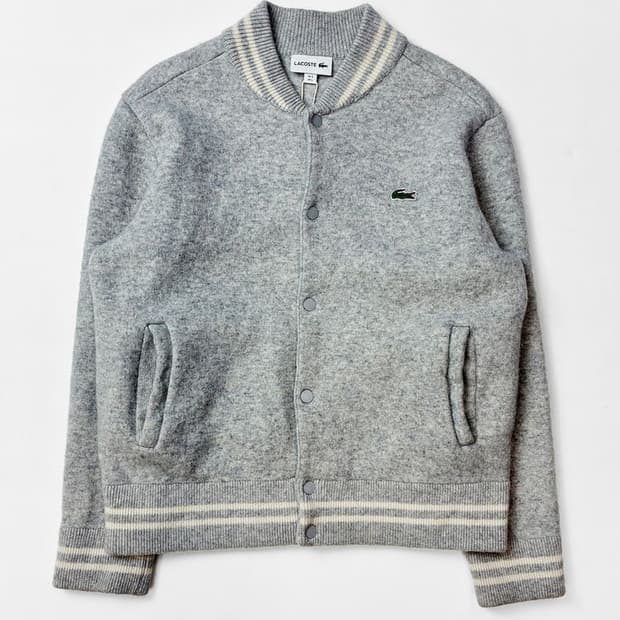 라코스테 23FW 울 멜란지 니트 바시티 자켓 PN5236