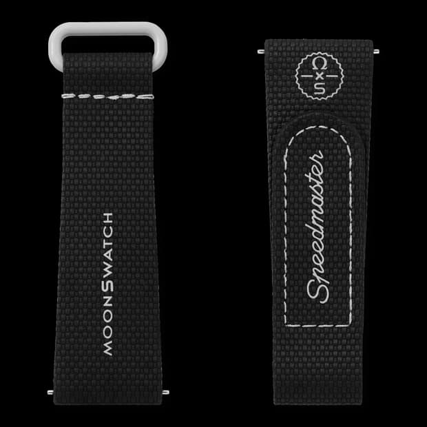 문스와치 정품 블랙 러버 스트랩