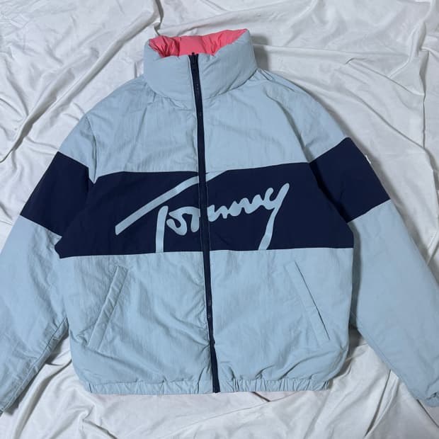 타미 진스 리버시블 패딩 타미힐피거