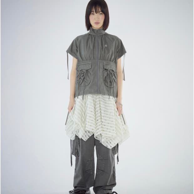 코이세이오 셔링 포켓 자켓 카키