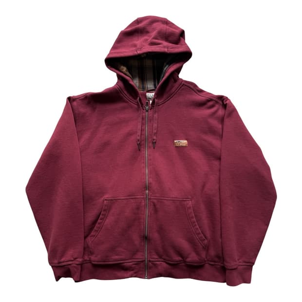 00s 엘엘빈 후드 집업 버건디