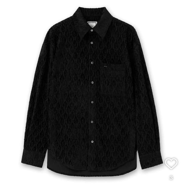 (새상품급) 우영미 피콕 셔츠 블랙 48