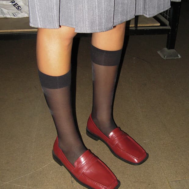 Moodnight 버건디 패니로퍼 굽 2.5센치 235