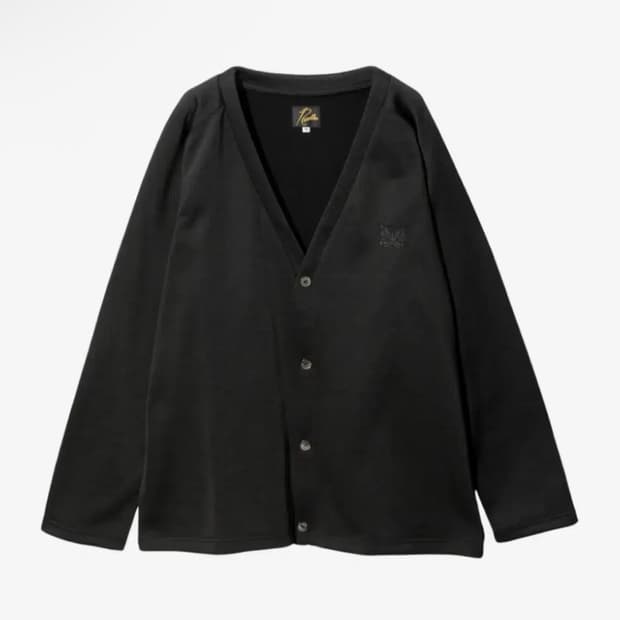 M) 니들스 브이넥 가디건 C/PE 브라이트 저지 블랙