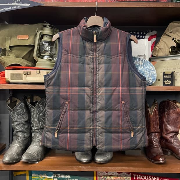 폴로 랄프로렌 체크 리버시블 다운 베스트 조끼 패딩 N53