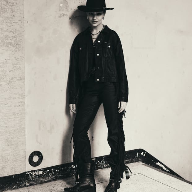 랭글러 X 펜더 콜라보 데님 셋업 (세트) 블랙 