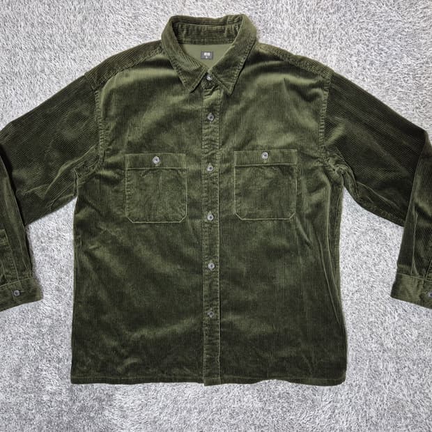 유니클로 남성 코듀로이 워크셔츠 XL