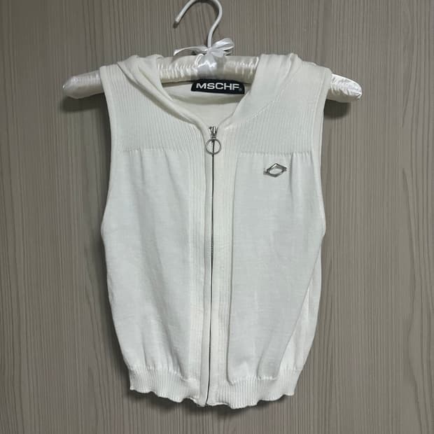 미스치프 롬버스 니트 베스트 조끼